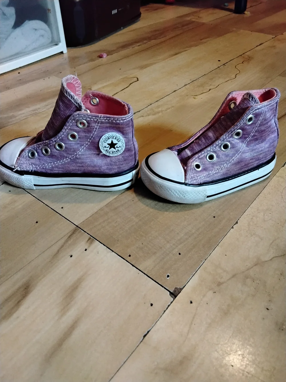Converse Kids Purple-Orange High-Top Sneakers